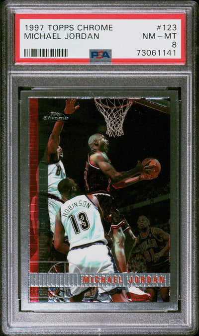 1997 Topps Chrome Michael Jordan #123 PSA 8