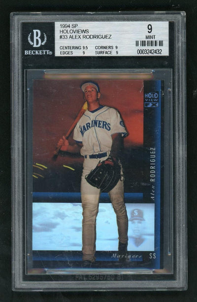 1994 SP #33 Alex Rodriguez Holoviews BGS 9