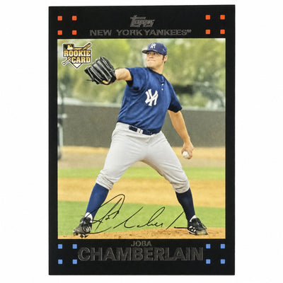 2007 Topps #UH312 Joba Chamberlain Rookie RC Reverse Negative SSP