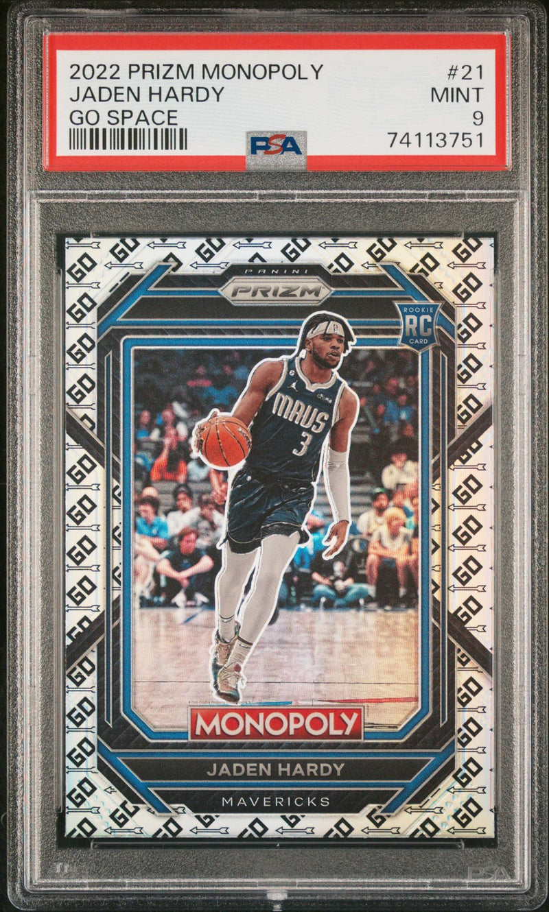 2022 Panini Prizm Monopoly Go Space Jaden Hardy #21 RC PSA 9