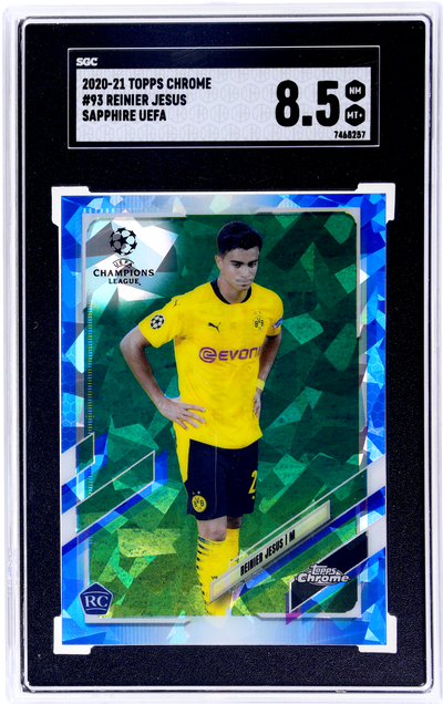 2020-21 Topps Chrome Sapphire Reinier Jesus #93 SGC 8.5 RC