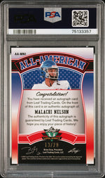 2022 Leaf Valiant All-American Autograph Navy Blue Malachi Nelson #AAMN1 /20 PSA 10