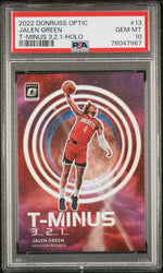 2022 Panini Donruss Optic T-Minus 3...2...1... #13 Jalen Green Holo PSA 10