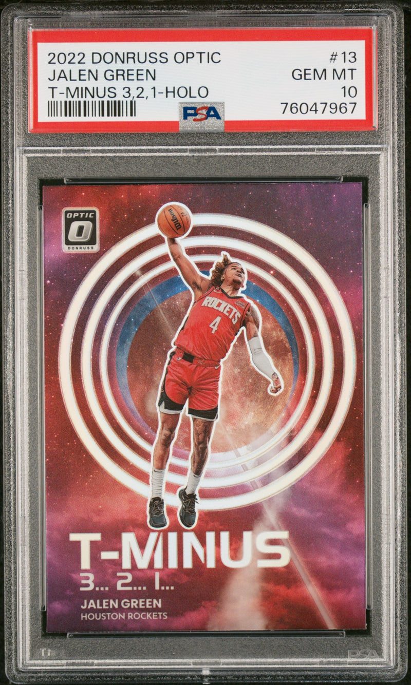 2022 Panini Donruss Optic T-Minus 3...2...1... #13 Jalen Green Holo PSA 10