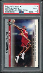 2003 Upper Deck Phenomenal Beginnings LeBron James #13 PSA 9