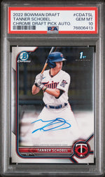 2022 Bowman Draft Chrome Tanner Schobel #CDA-TSL Auto PSA 10