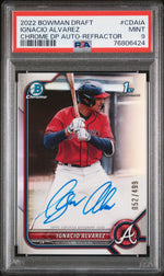 2022 Bowman Draft Chrome DP Refractor Ignacio Alvarez #CDA-IA Auto /499 PSA 9