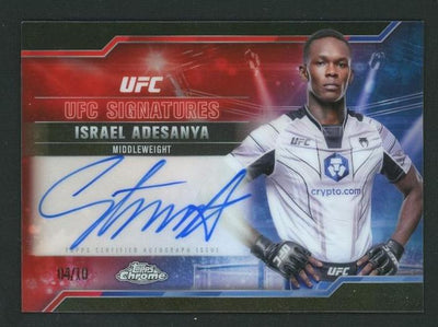 2023 Topps Chrome SIG-IA Israel Adesanya UFC Signatures /10 Auto