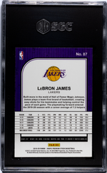 2019-20 Panini Hoops Premium Stock #87 Lebron James SGC 9