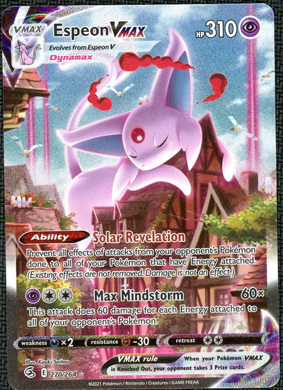 2021 Pokemon Sword & Shield Fusion Strike SEC Espeon VMAX #270