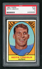 1967 Topps Keith Lincoln #15 PSA 7