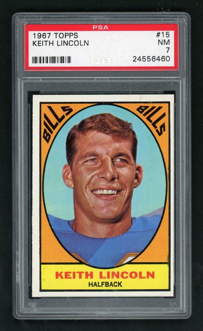 1967 Topps Keith Lincoln #15 PSA 7