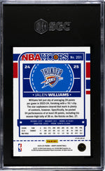2024-25 Panini Hoops #201 Jalen Williams Premium Green Prizm SGC 10