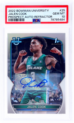 2022 Bowman University Refractor Jalen Cook #25 Auto /499 PSA 10