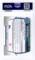 2022 Bowman University Refractor Jalen Cook #25 Auto /499 PSA 10