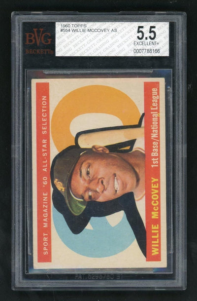 1960 Topps #554 Willie McCovey BVG 5.5