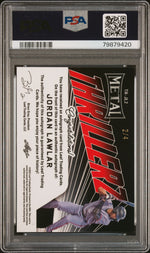 2022 Leaf Metal Thrillerz Autographs Blue Mojo Jordan Lawlar 2/4 PSA 9