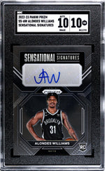 2022-23 Panini Prizm Sensational Signatures Alondes Williams #SS-AW RC Auto SGC 10 Auto 10