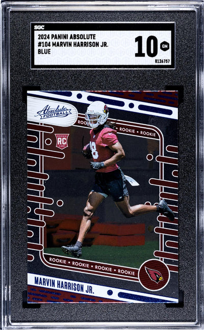 2024 Panini Absolute #104 Marvin Harrison Jr. Blue SGC 10
