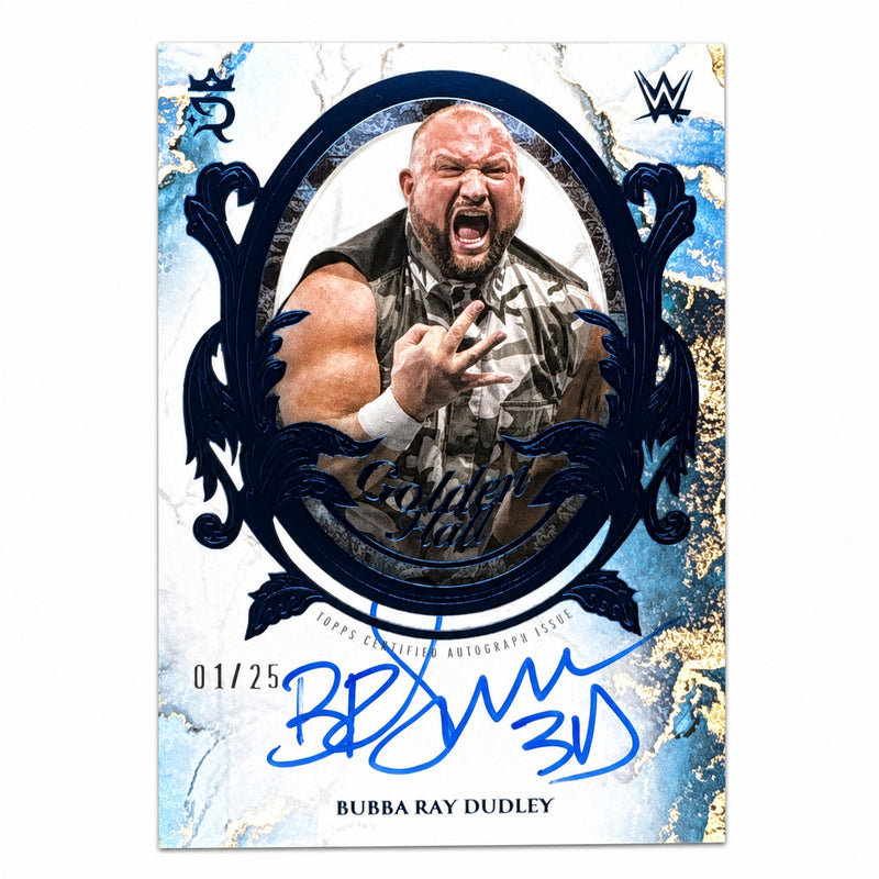 2025 Topps Royalty WWE Bubba Ray Dudley Golden Hall Auto Blue /25