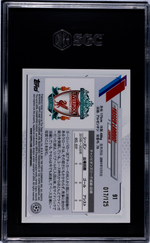2020-21 Topps Chrome Uefa Japan #91 Yasser Larouci Fuchsia Refractor /125 SGC 10