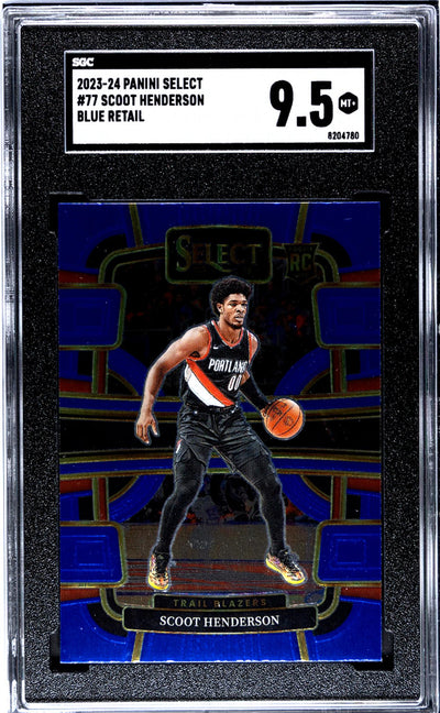 2023 Panini Select Blue Retail Scoot Henderson #77 RC SGC 9.5