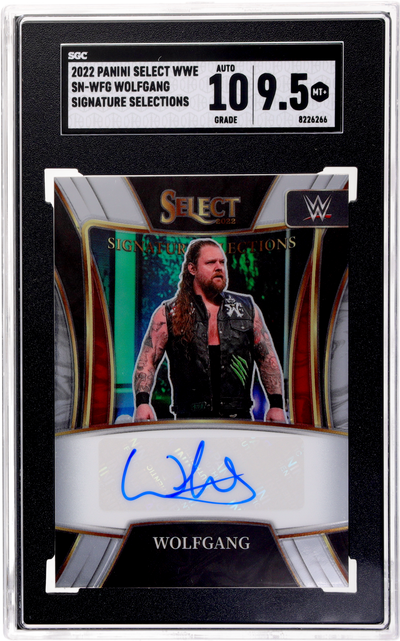 2022 Panini Select Signature Selections Wolfgang #SN-WFG Auto SGC 9.5 Auto 10