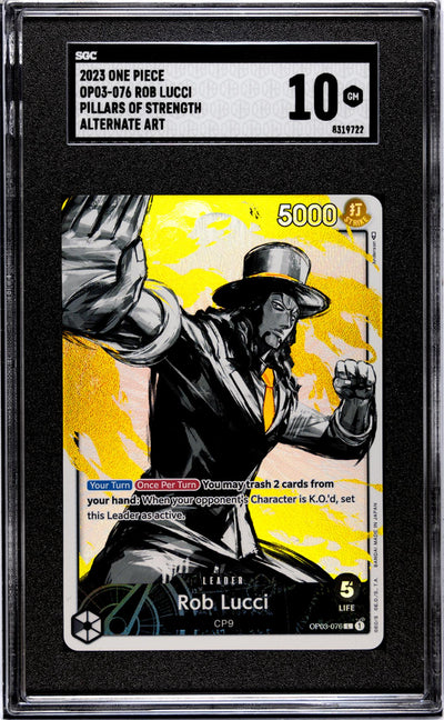 2023 One Piece #OP03-076 Rob Lucci Pillars of Strength SGC 10