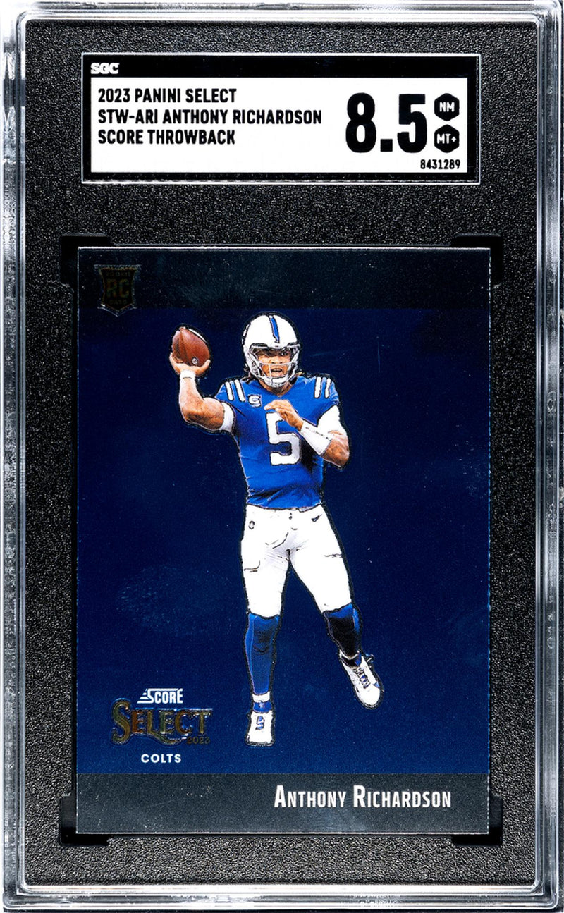 2023 Panini Select Throwback Anthony Richardson #STW-ARI RC SGC 8.5