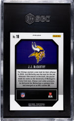 2024 Panini Prizm #19 Jj Mccarthy Emergent Green Ice Prizm SGC 9