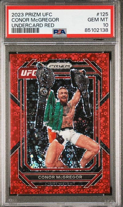 2023 Panini Prizm UFC Prizms Under Card Red Conor Mcgregor #125 /99 PSA 10