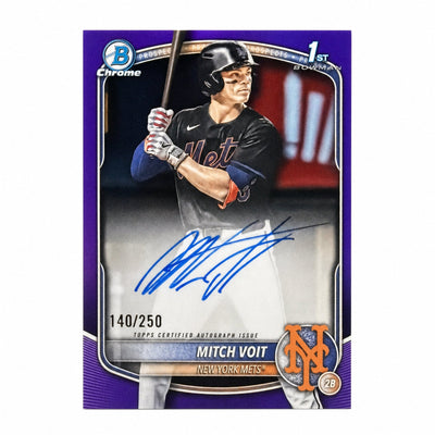 2025 Bowman Chrome Mitch Voit 1st True Purple Refractor Auto Rookie RC /250