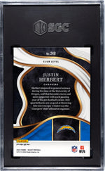 2023 Panini Select Red/Blue Justin Herbert #248 SGC 9.5