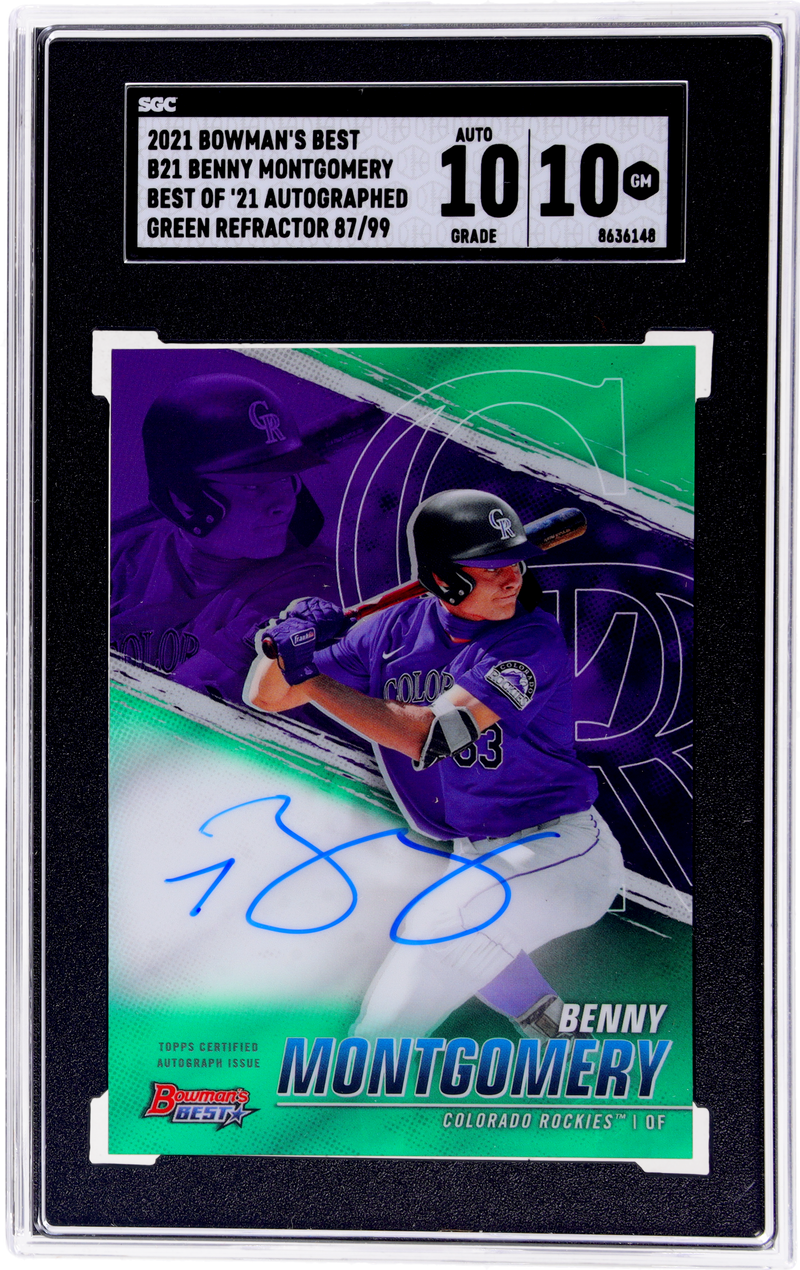2021 Bowman's Best Best of '21 Benny Montgomery #B21-BM /99 Auto SGC 10