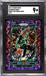 2022-23 Panini Prizm Purple Fast Break Prizm Marcus Smart #3 /75 SGC 9