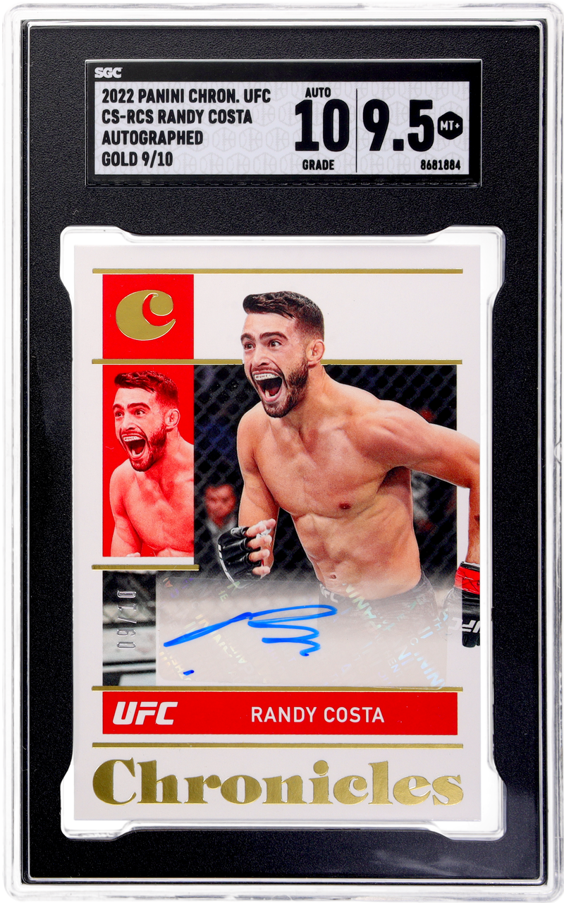 2022 Panini Chronicles Ufc #CS-RCS Randy Costa Auto. Gold 9 SGC 9.5
