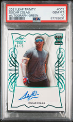 2021 Leaf Trinity Green Oscar Colas #OC2 RC Auto /75 PSA 10
