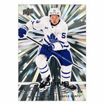 2025 Upper Deck Series 2 Easton Cowan #462 Young Guns Outburst Silver Rookie RC