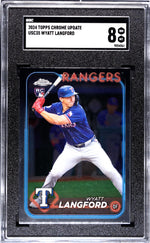2024 Topps Chrome Update Wyatt Langford #USC35 RC SGC 8