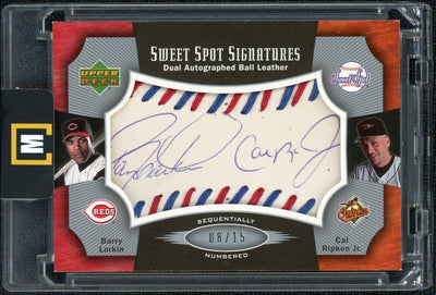 2005 Upper Deck Sweet Spot Signatures SSD-LR Larkin Ripken 08/15