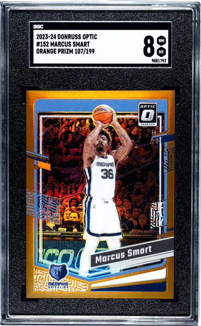 2023 Donruss Optic Orange Prizm Marcus Smart #152 /199 SGC 8
