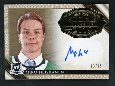2019 Upper Deck The Cup 2019-MH Miro Heiskanen Rookie Class of 2019 Rookie /75 Dallas Stars Auto