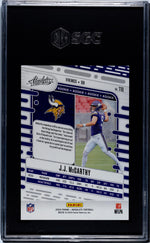 2024 Absolute #110 J.J. McCarthy Red Squares /499 SGC 10