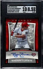 2005 Trilogy #FU-RZ Ryan Zimmerman Generations Future Signatures /150 SGC 8.5