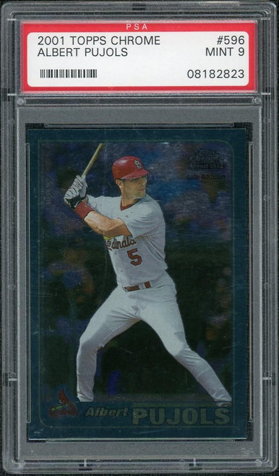2001 Topps Chrome Albert Pujols #596 PSA 9