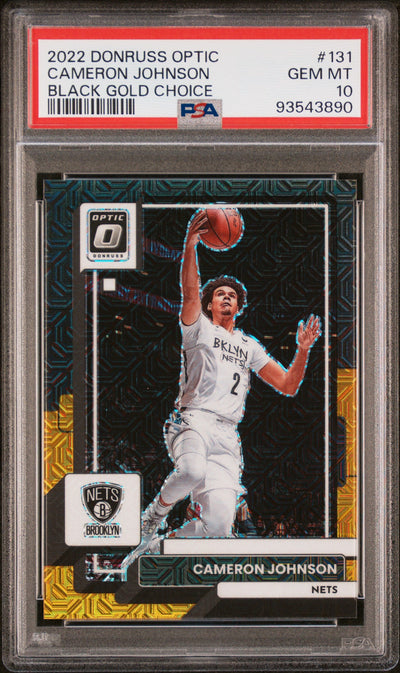 2022 Panini Donruss Optic Black Gold Choice Cameron Johnson #131 /8 PSA 10