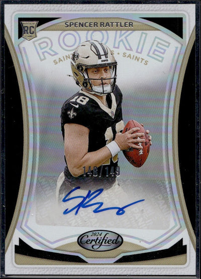 2024 Panini Certified RS-SRR Spencer Rattler Rookie /149 Saints Auto