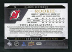 2014 Upper Deck Exquisite Collection 73 Damon Severson Rookie Patch Rookie /299 New Jersey Devils Auto