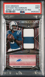 2023 Panini Obsidian Electric Etch Red Anthony Richardson #222 RC RPA /8 PSA 9