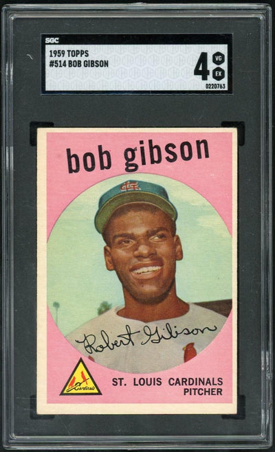 1959 Topps #514 Bob Gibson SGC 4